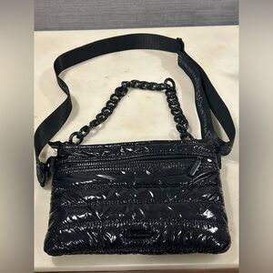 BCBGeneration Shiny Black Crossbody Bag